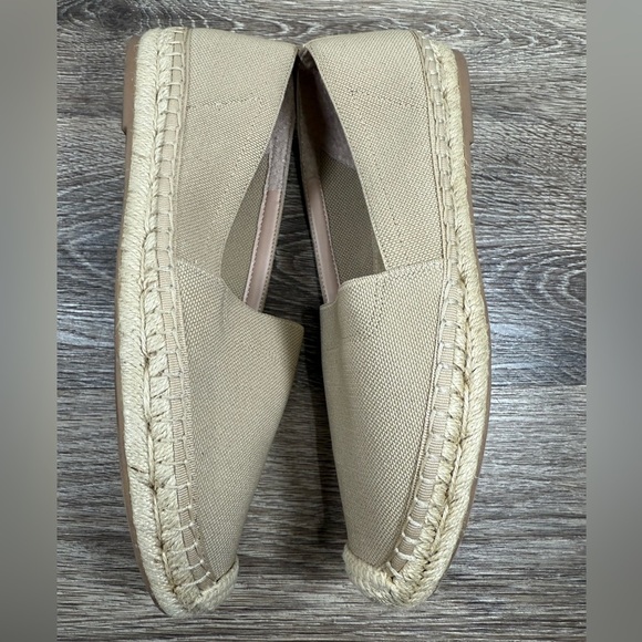 Banana Republic Shoes Womens sz7 Tan Espadrille Linen Neutral Coastal Boho Beach - Picture 4 of 6